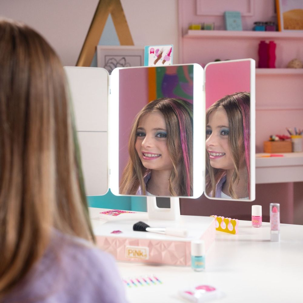 Studio de machiaj interactiv cu oglinda vorbitoare, Nice, Pink It Smart Vanity