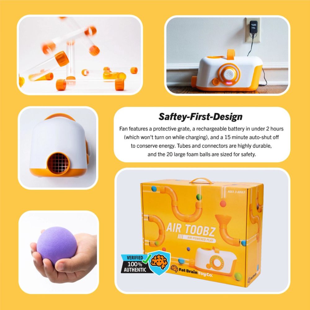 Set tuburi de aer interconectabile, Fat Brain Toys, Air Toobz