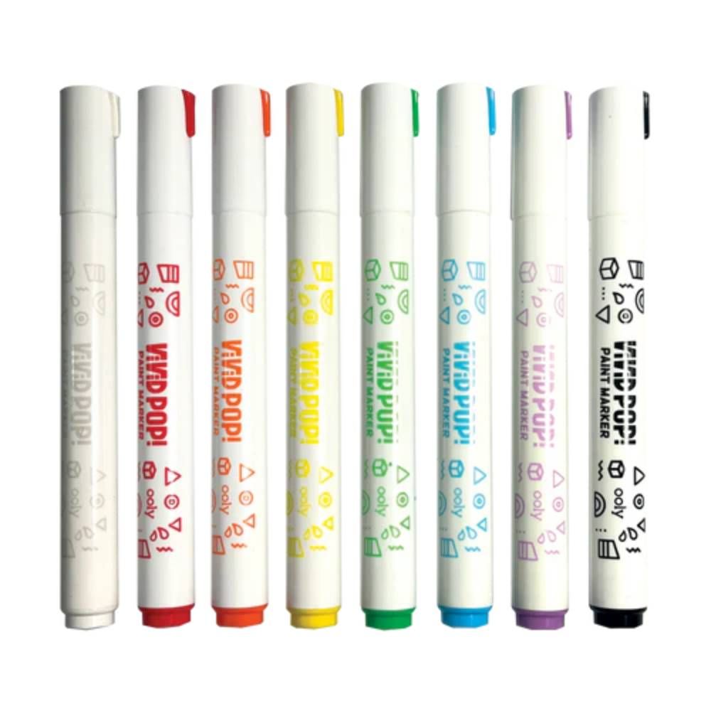 Carioci cu vopsea, Ooly, Vivid Pop, 8 culori, clasic