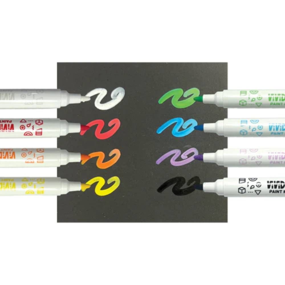 Carioci cu vopsea, Ooly, Vivid Pop, 8 culori, clasic