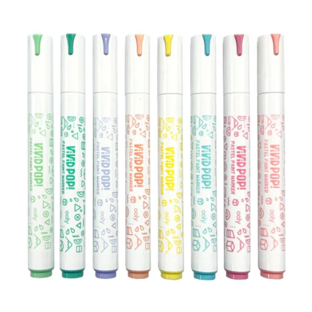Carioci cu vopsea, Ooly, Vivid Pop, 8 culori, pastel