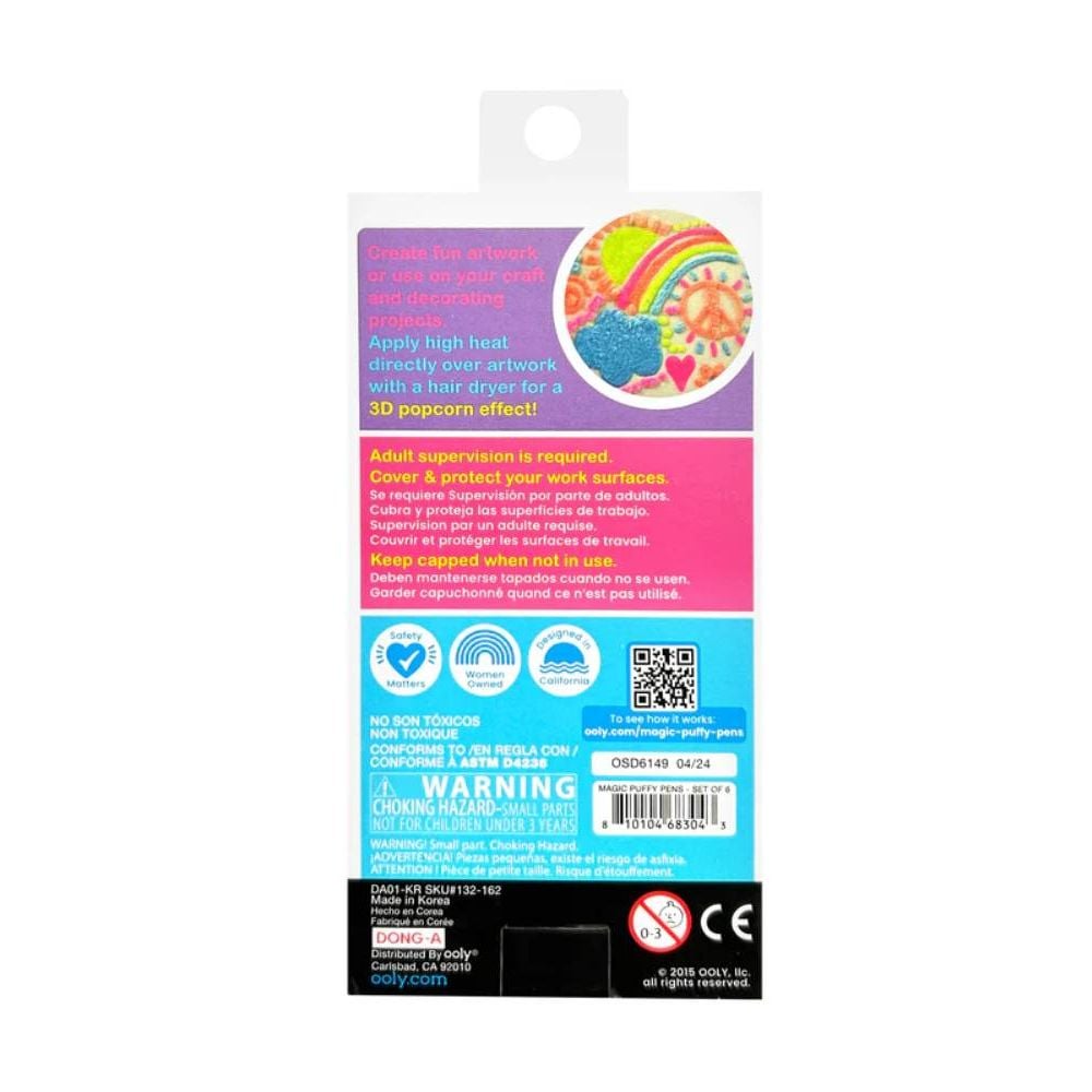 Carioci magice cu efect 3D Ooly, Puffy Pens
