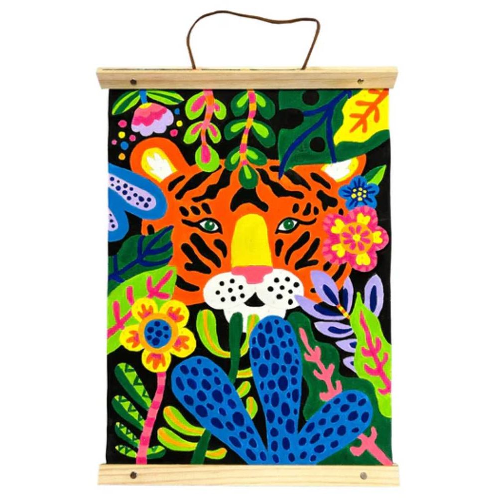 Kit panza canvas, Ooly, Picteaza pe numere, Tiger Eyes