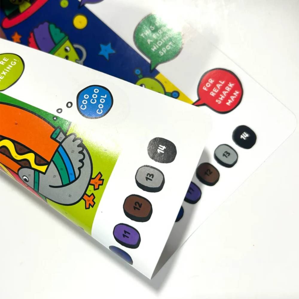 Set creativ de pictura pe numere cu markere, Ooly, Colortopia, Aventuri epice, 6 culori duble