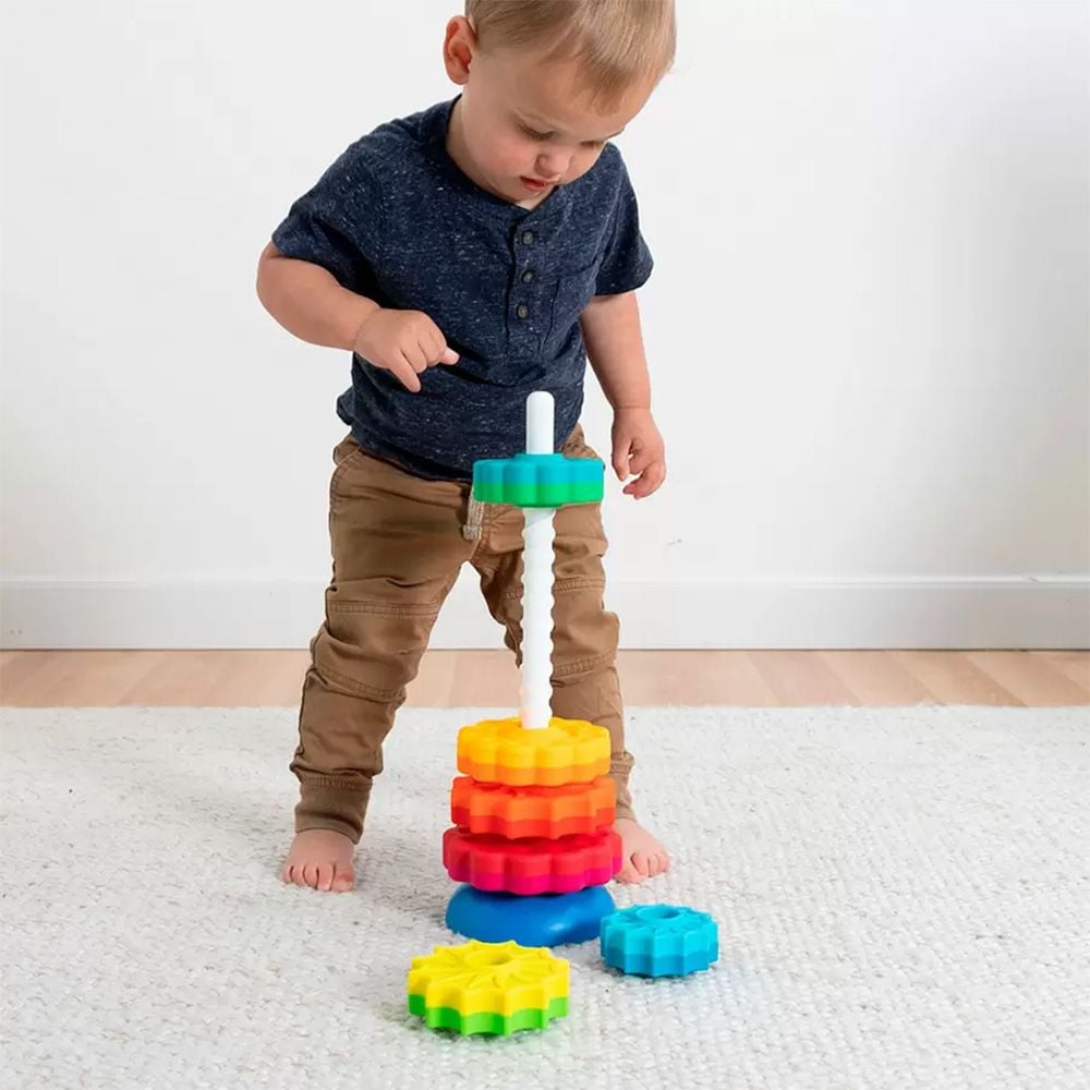 Turn de stivuire rotativ, Fat Brain Toys, Spinagain