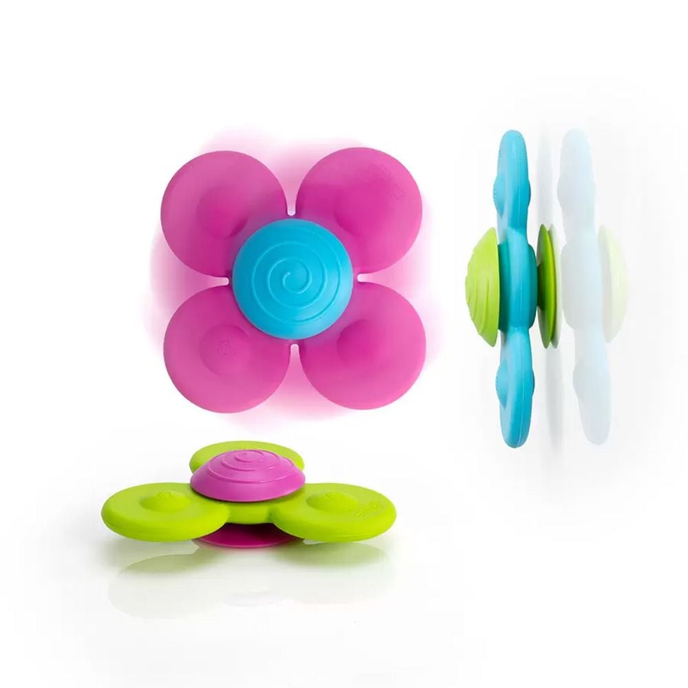 Set 3 moristi senzoriale cu ventuza, Fat Brain Toys, Whirly Squigz