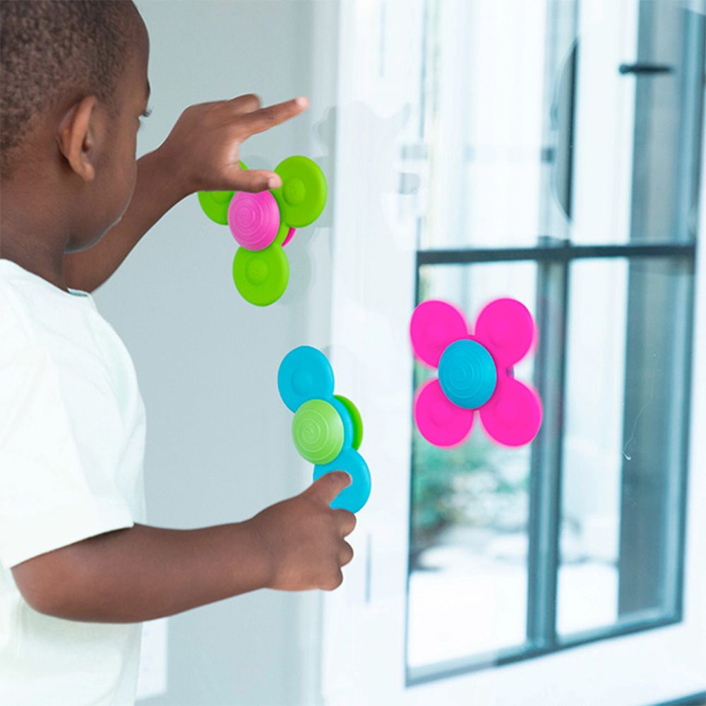 Set 3 moristi senzoriale cu ventuza, Fat Brain Toys, Whirly Squigz
