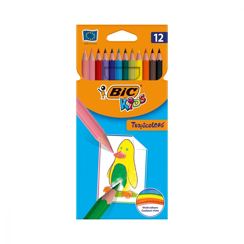Set creioane colorate Tropicolors Bic, P12
