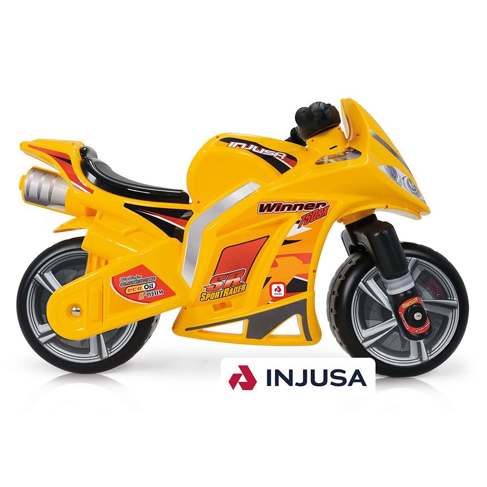 Motocicleta cu roti mari, Injusa, Moto Winner, design sportiv, Galben