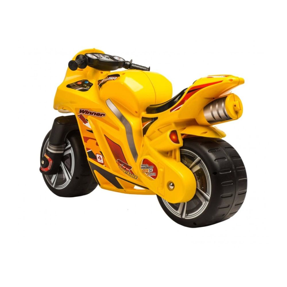 Motocicleta cu roti mari, Injusa, Moto Winner, design sportiv, Galben