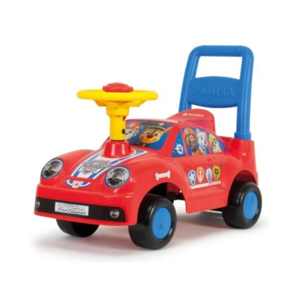 Masinuta pentru copii tip Ride-On, Injusa, cu maner pentru impins, fara pedale, Paw Patrol