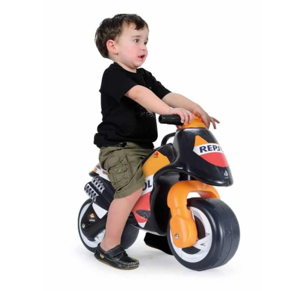 Motocicleta tip ride-on, Injusa, fara pedale, stabil si usor de utilizat, Repsol Neox