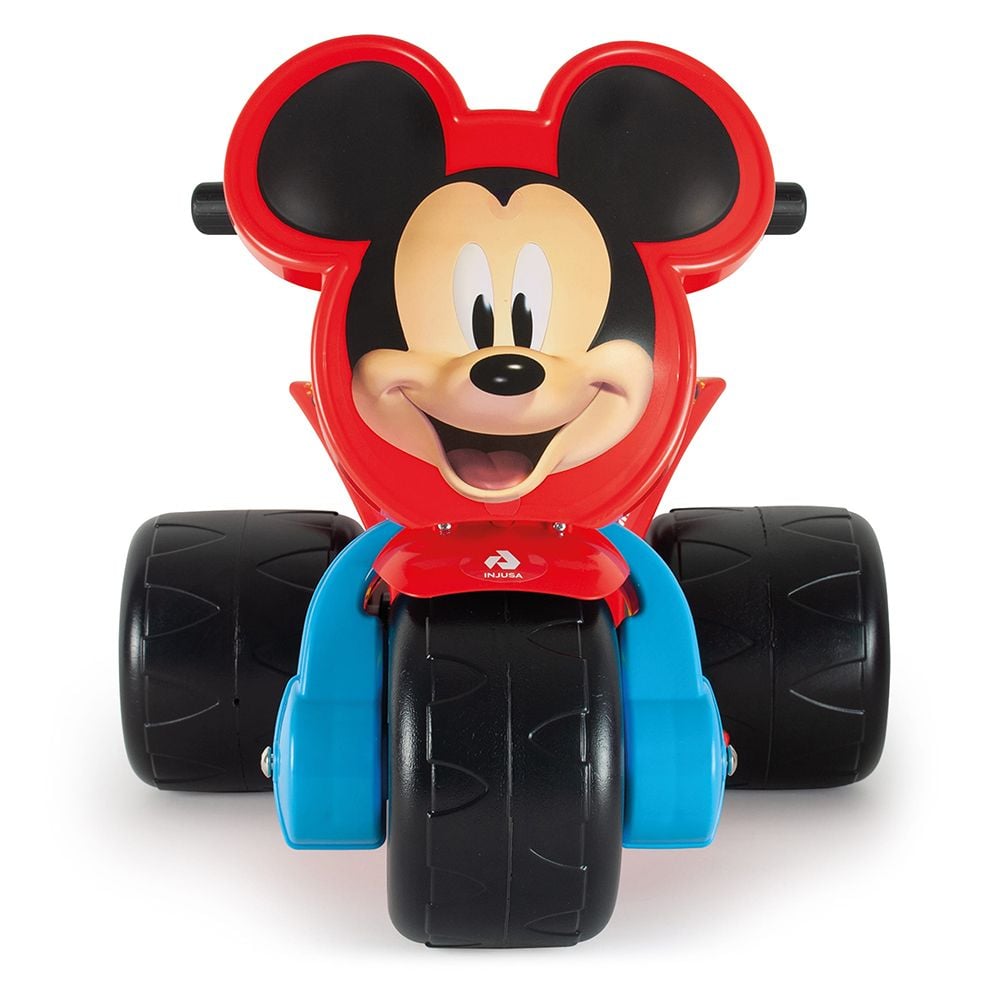 Tricicleta electrica, Injusa, Disney Mickey Mouse, 6V, cu pedala de acceleratie, Rosu