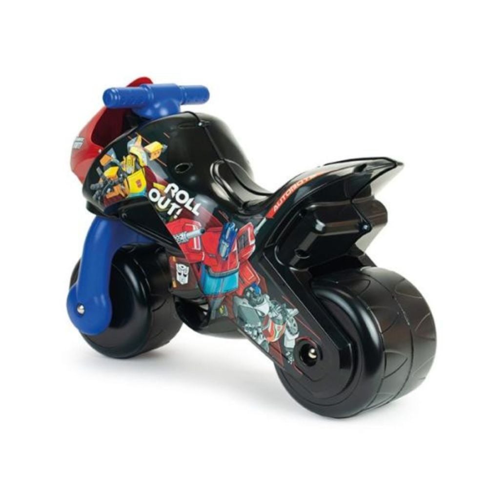 Motocicleta ride-on, Injusa, design ergonomic, roti mari si late, Transformers Twin Dessert
