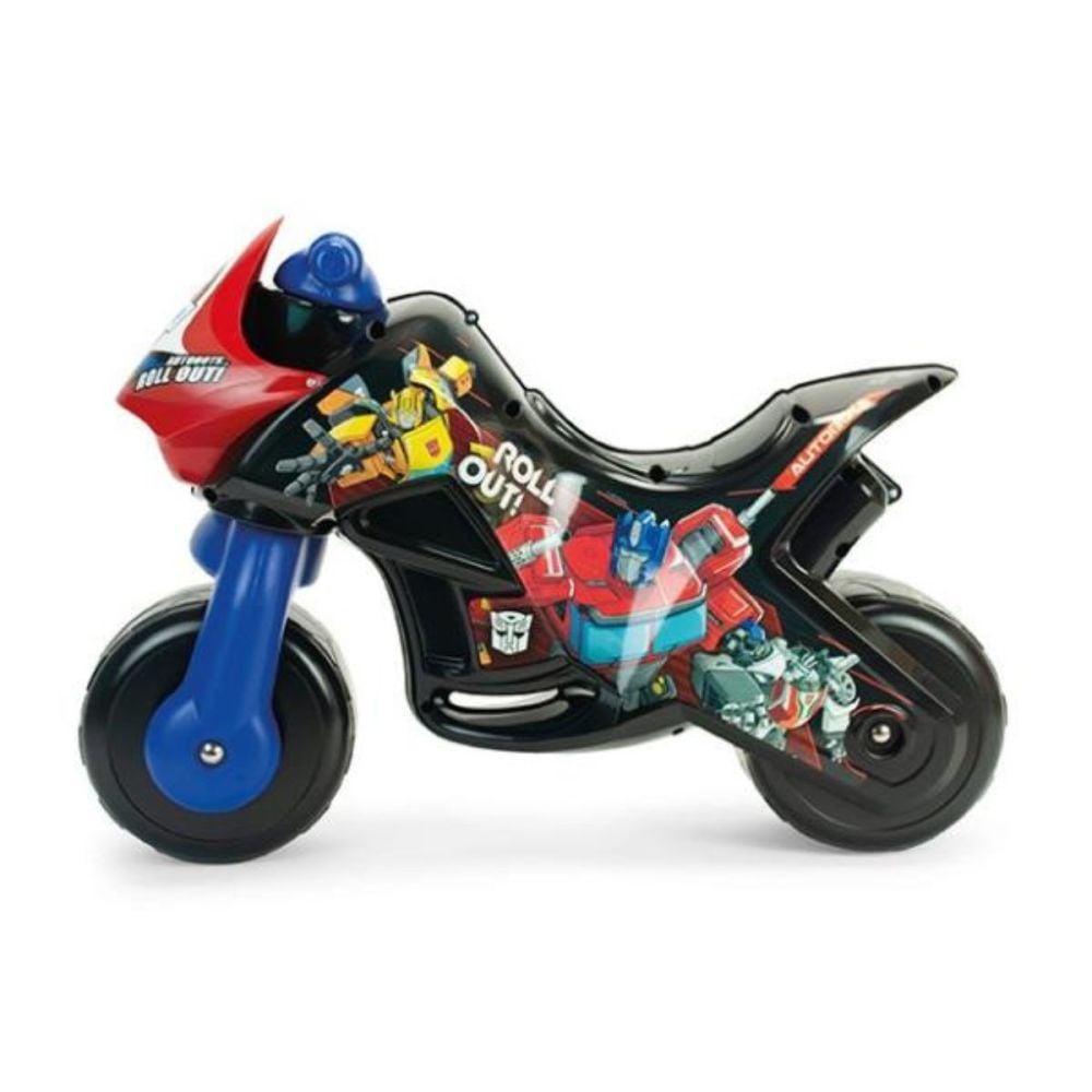 Motocicleta ride-on, Injusa, design ergonomic, roti mari si late, Transformers Twin Dessert