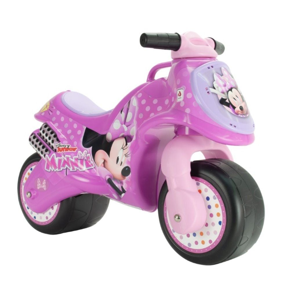 Moto Ride-On, Injusa, Neox Disney Minnie Mouse, fara pedale, Roz