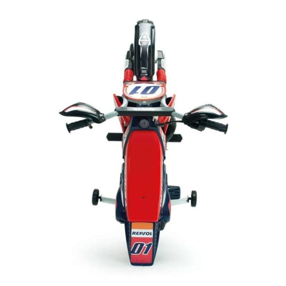 Motocicleta electrica, tip cross, Injusa, cu roti ajutatoare, 6V, Repsol