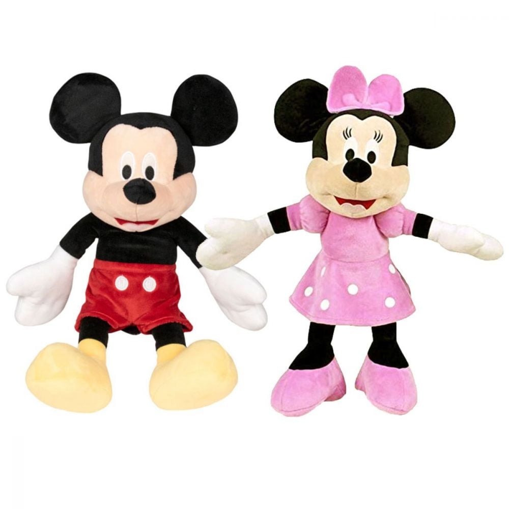 Set 2 jucarii de plus, Play By Play, Mickey Mouse si Minnie Mouse 26 cm