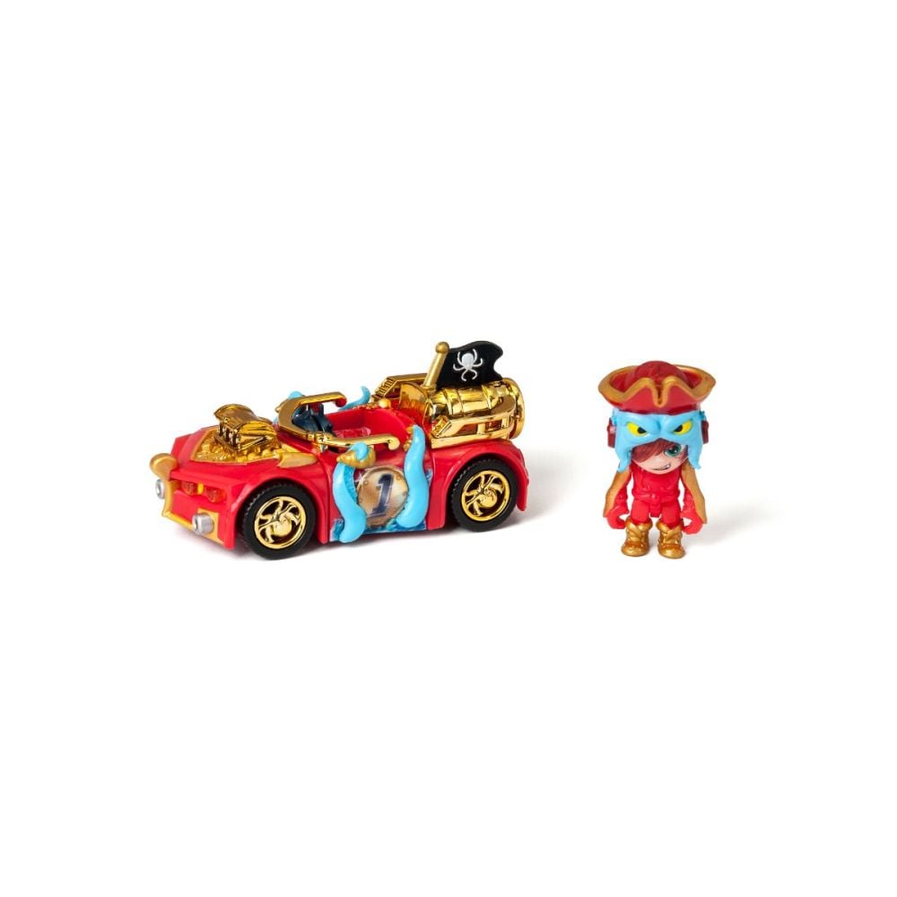 Masinuta surpriza cu figurina, T-Racers, Seria 2