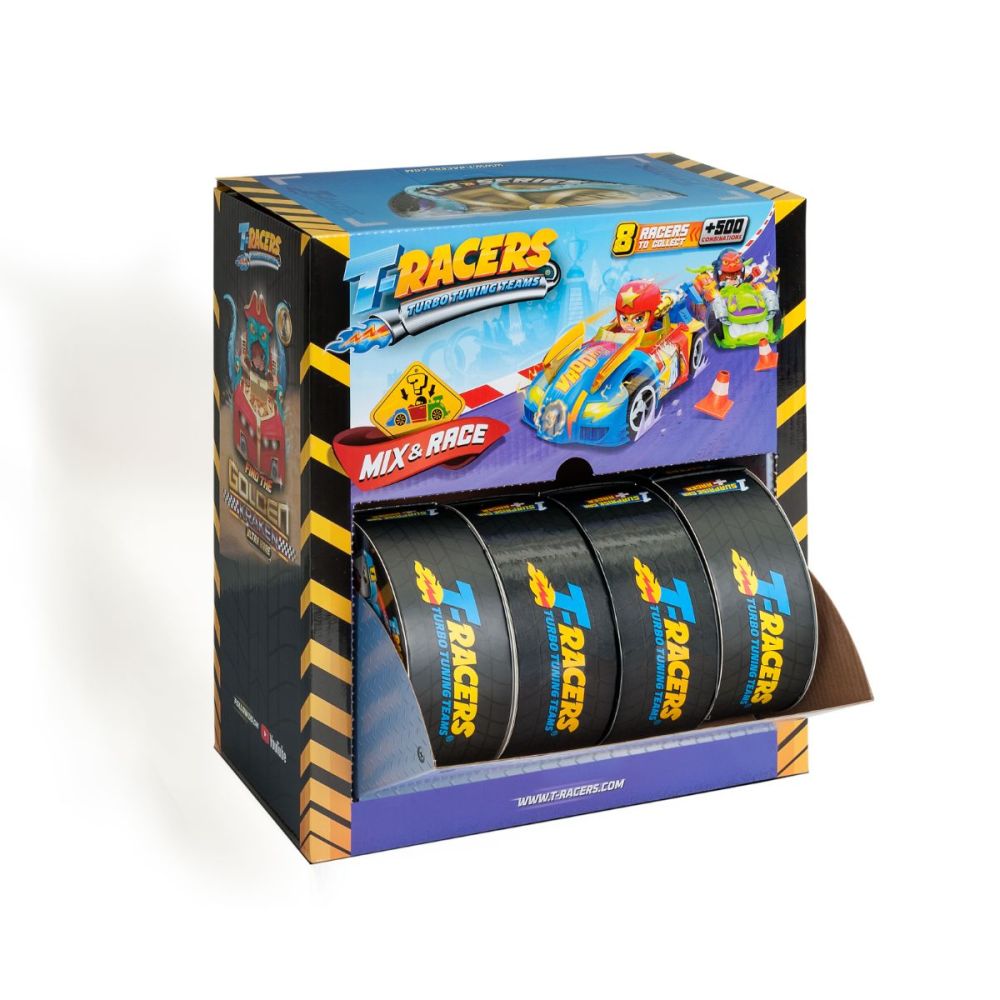 Masinuta surpriza cu figurina, T-Racers, Seria 2