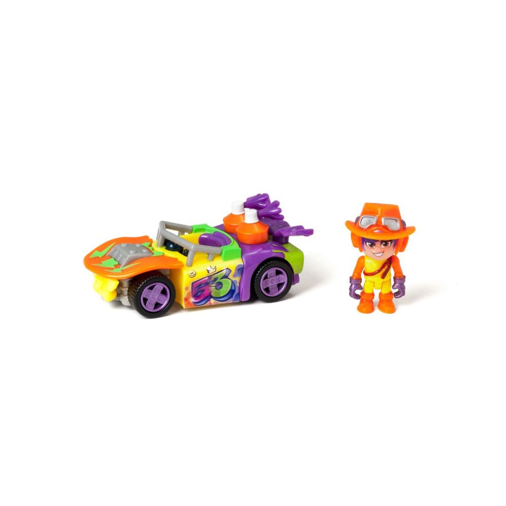 Masinuta surpriza cu figurina, T-Racers, Seria 2