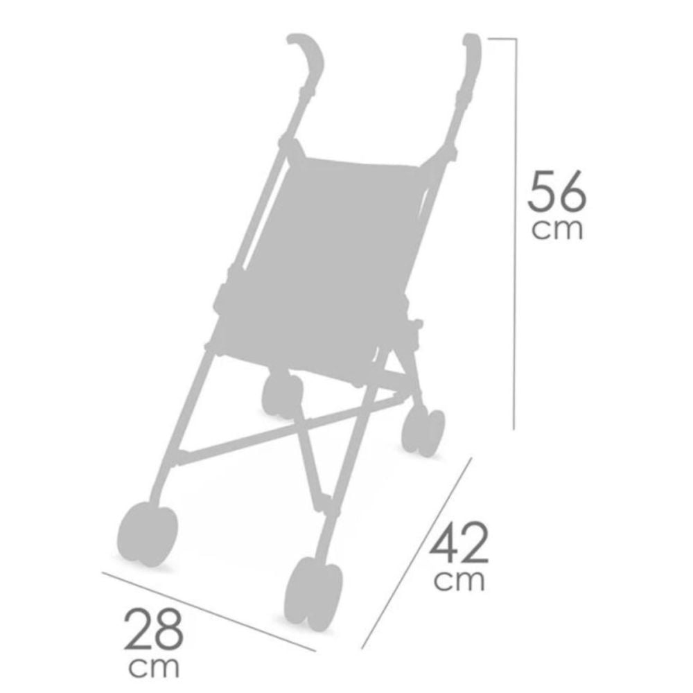 Carucior tip umbrela pentru papusi, compact si practic, DeCuevas, Koala, Roz