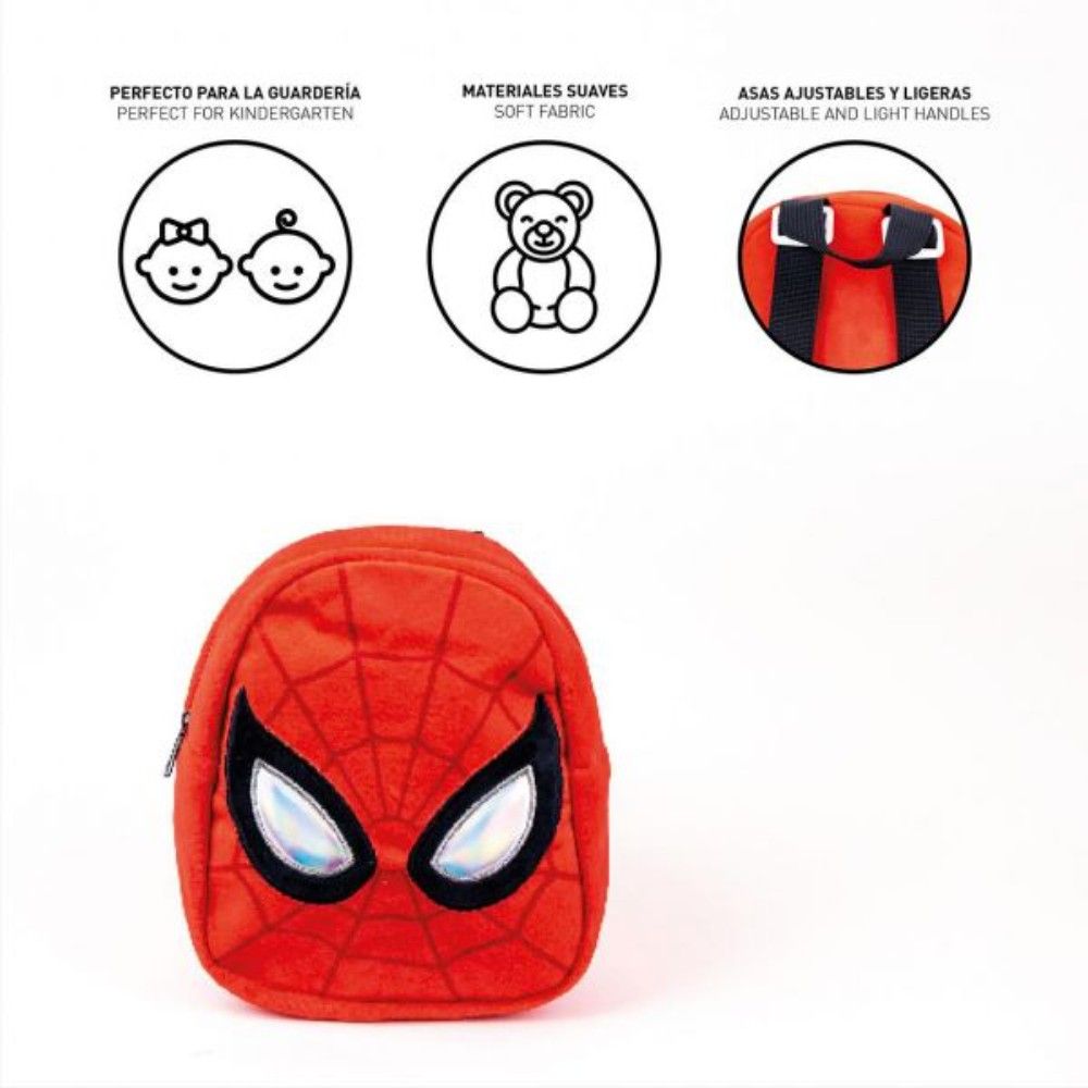 Rucsac plusat, Cerda, Spiderman, 18 x 22 x 8 cm