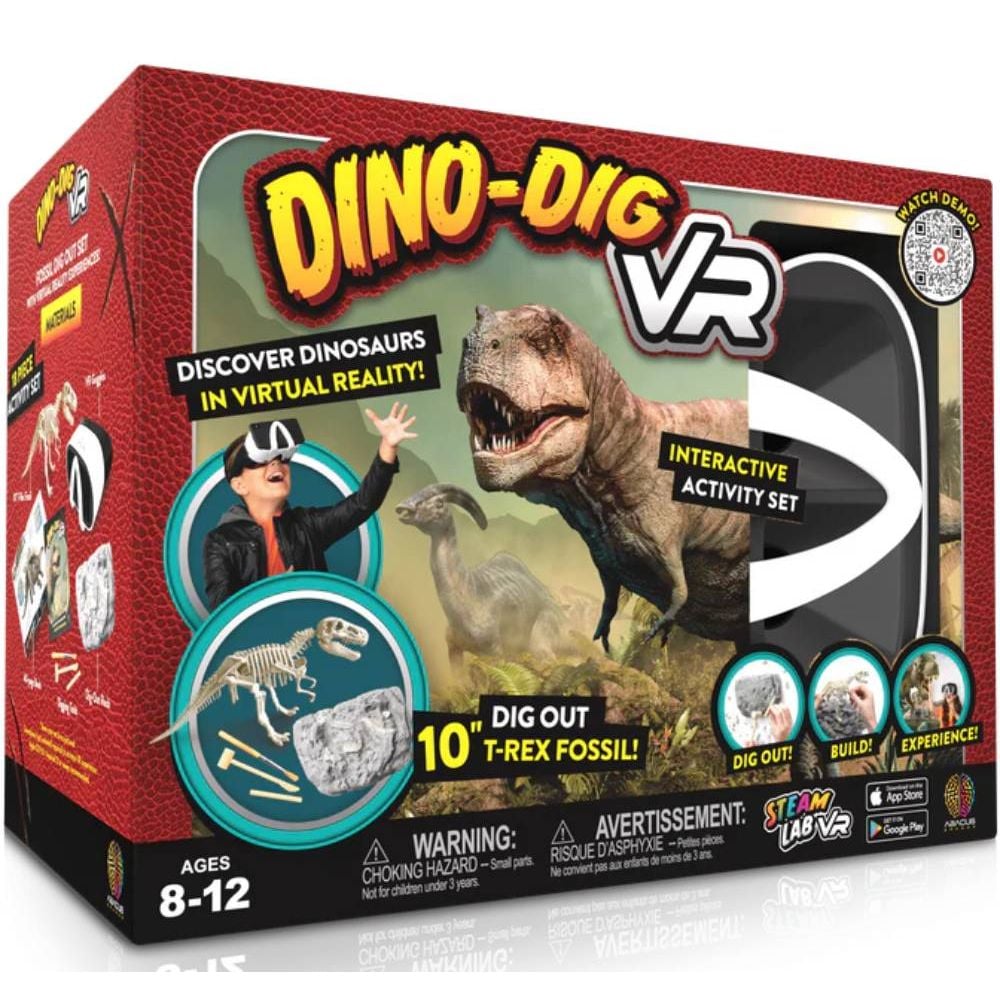 Kit stem interactiv VR, Abacus Brands, Descopera dinozaurii in