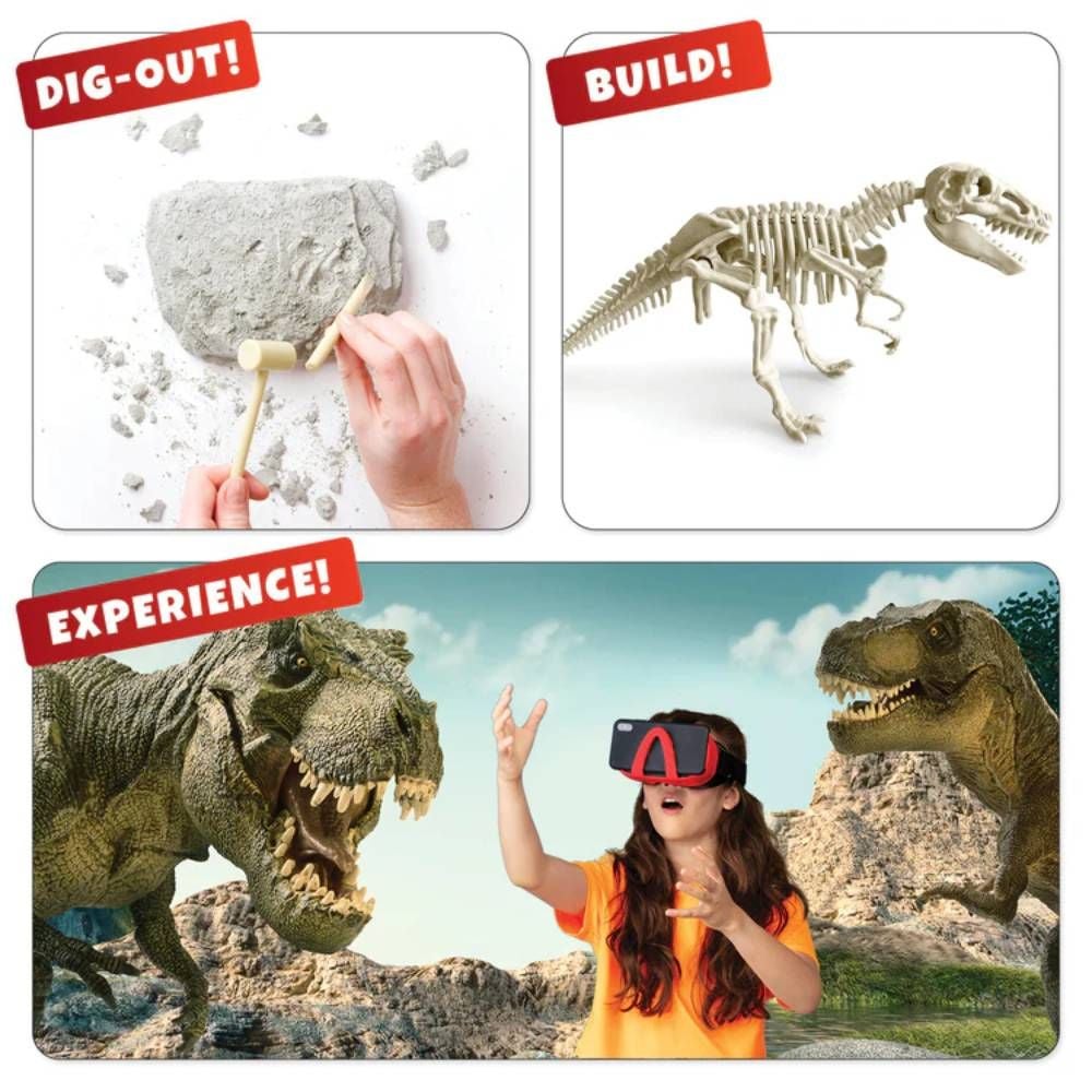 Kit stem interactiv VR, Abacus Brands, Descopera dinozaurii in realitate virtuala