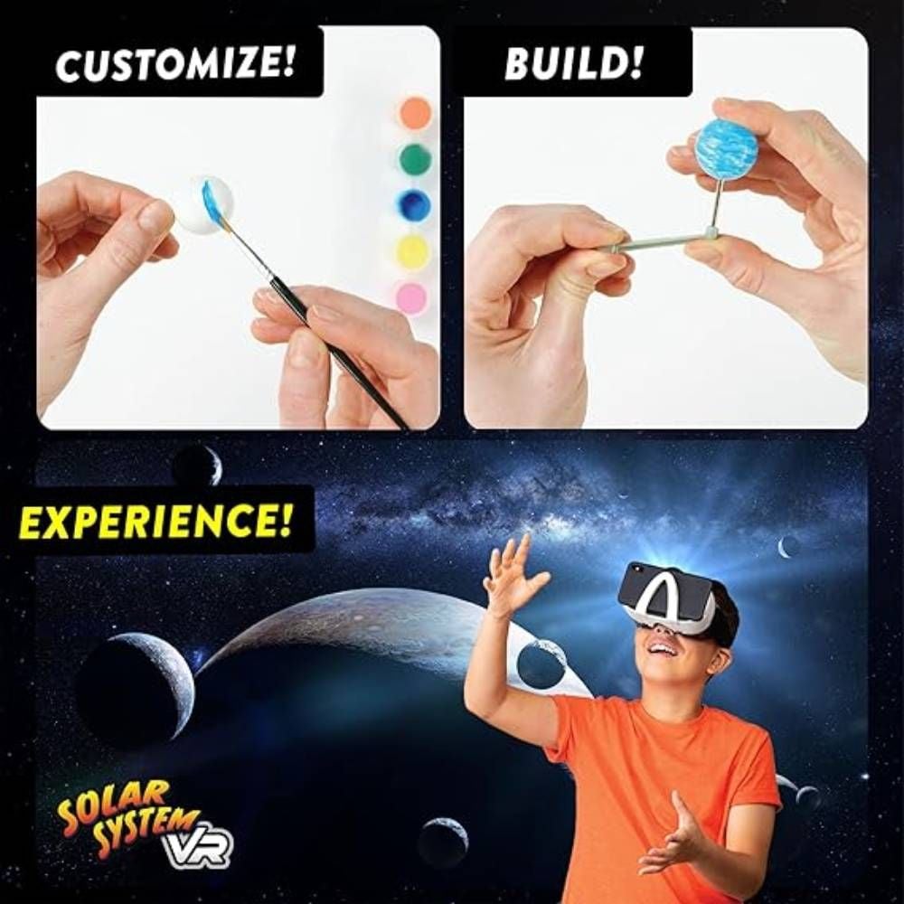 Kit stem interactiv VR, Abacus Brands, Exploreaza sistemul solar in realitate virtuala