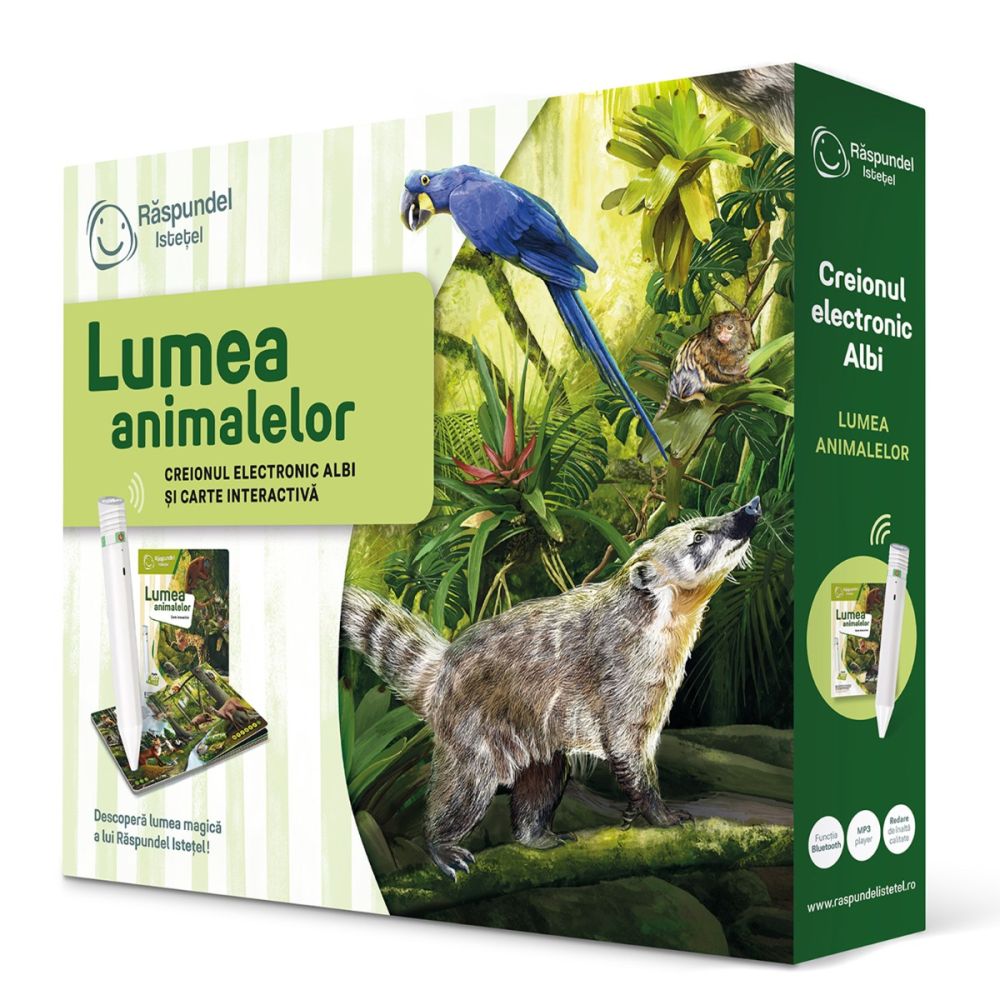 Carte interactiva si creion, Raspundel Istetel, Lumea Animalelor 2.0