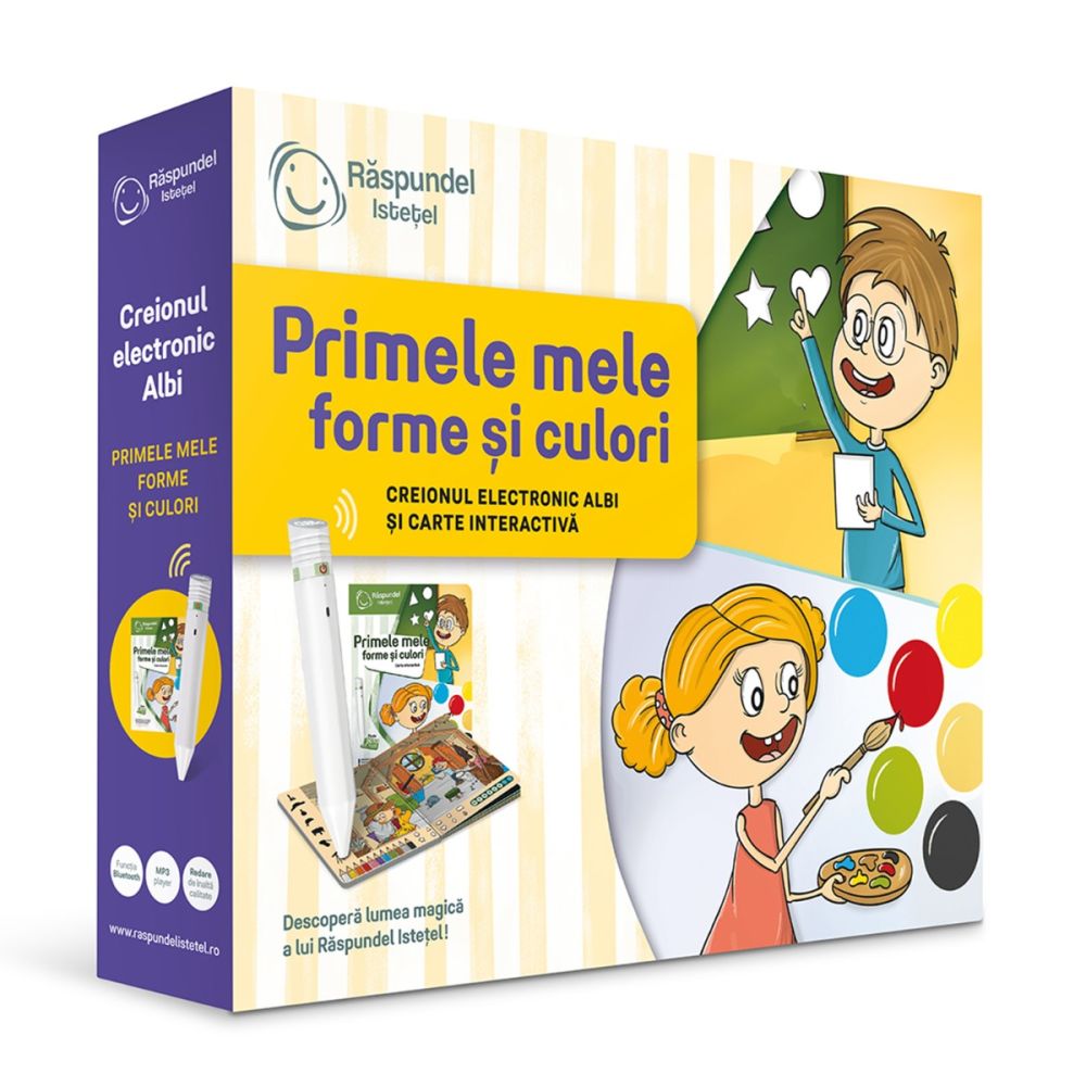 Carte interactiva si creion, Raspundel Istetel, Primele mele forme si culori 2,0