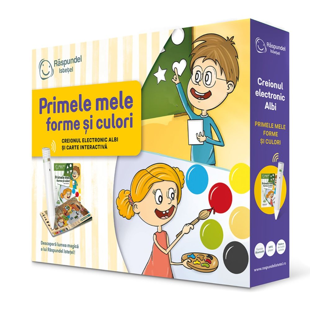 Carte interactiva si creion, Raspundel Istetel, Primele mele forme si culori 2,0