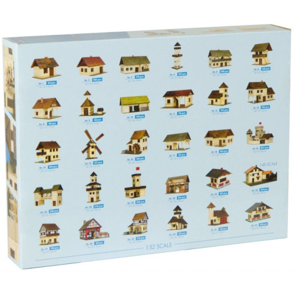 Set de constructie arhitectura, Walachia, Grajdul animalelor, 154 piese din lemn