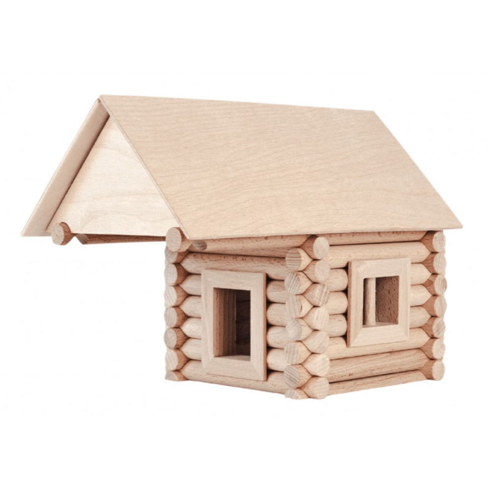 Set de constructie arhitectura, Walachia, Vario Mill, 122 piese mari din lemn