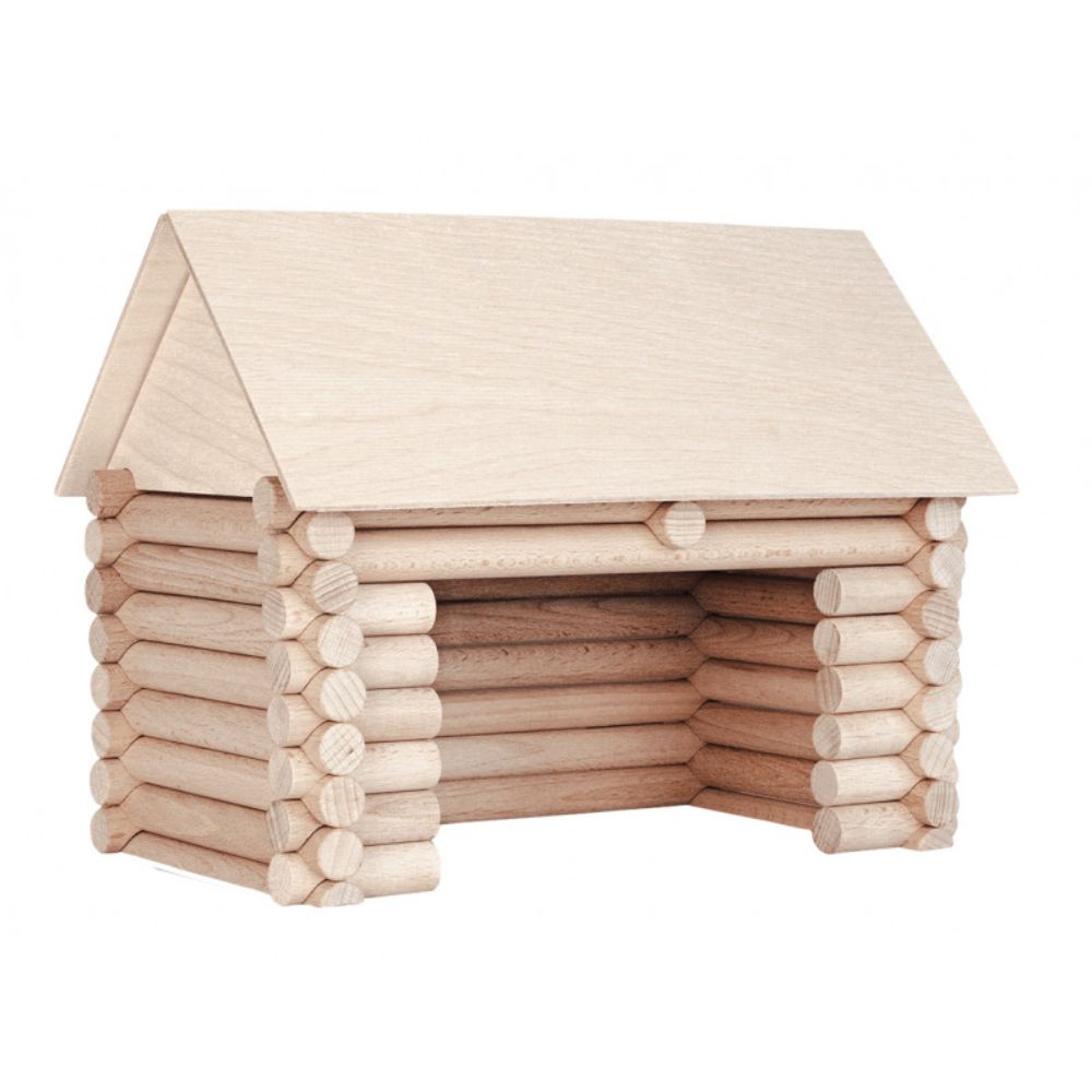 Set de constructie arhitectura, Walachia, Vario Mill, 122 piese mari din lemn