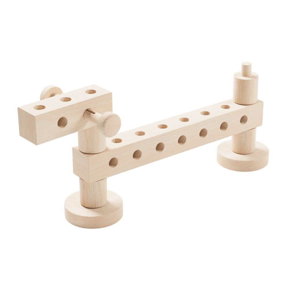 Set Gama Construct Mini, Walachia, Pentru construit masini, animale si alte modele, 44 piese din lemn