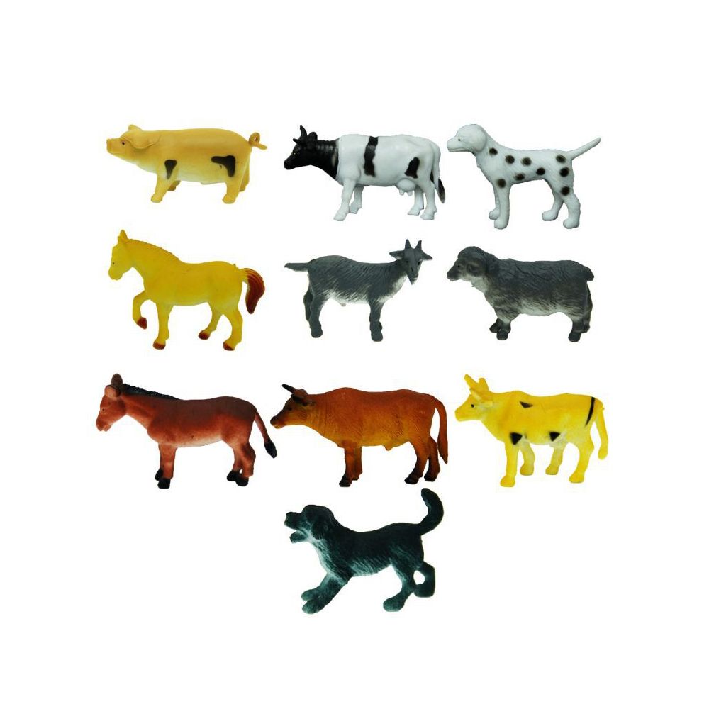 Set figurine animale de la ferma in punga mica, Crazoo