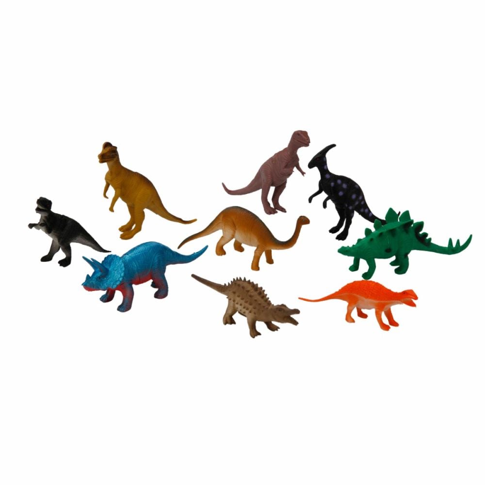 Set figurine dinozauri in punga mare, Crazoo, 9 buc
