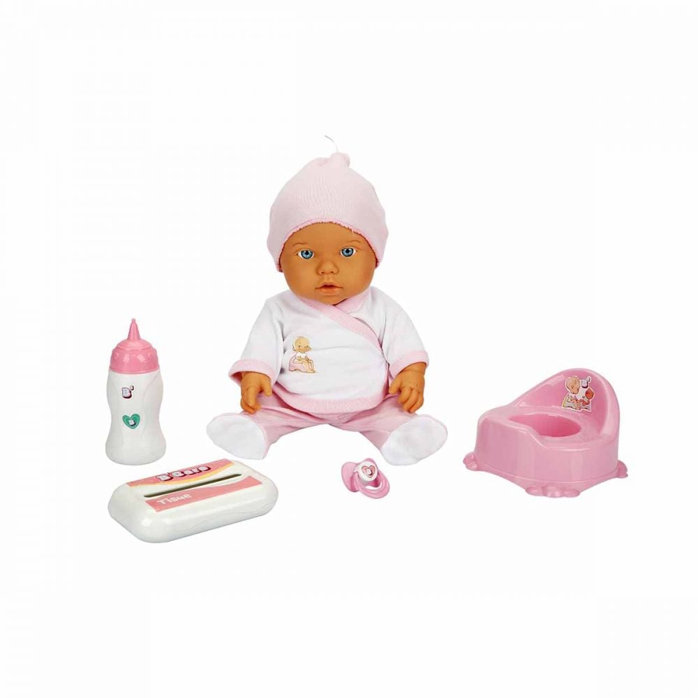 Papusa bebelus Bebelou, Dollz n More, Toilet Time, 35 cm, roz
