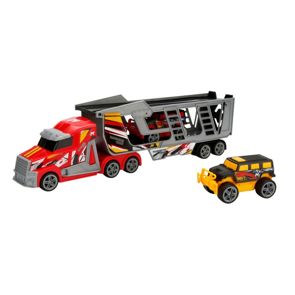 Set transportator cu SUV-uri, Maxx Wheels, Rosu, 45 cm