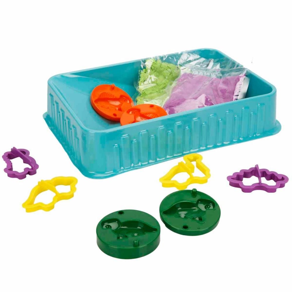 Nisip de modelat, Crafy, Lumea dinozaurilor, 250 g