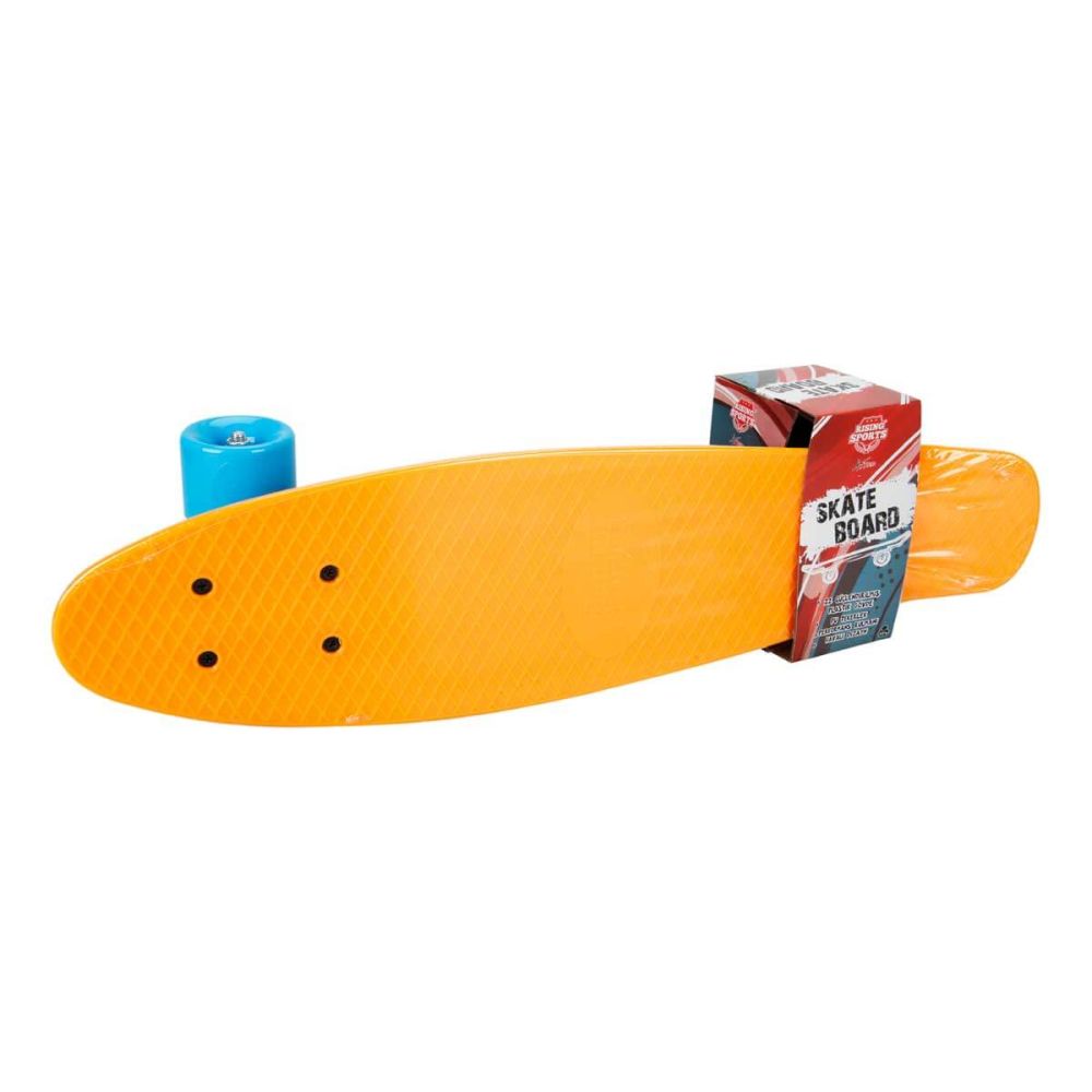 Skateboard din plastic, Rising Sports Xtreme, Portocaliu, 58 cm