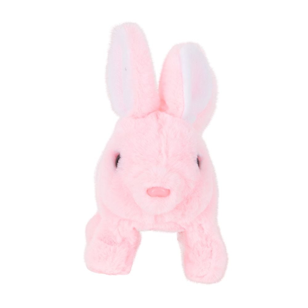 Jucarie de plus interactiva, Puffy Friends, Iepuras cu casuta, Roz