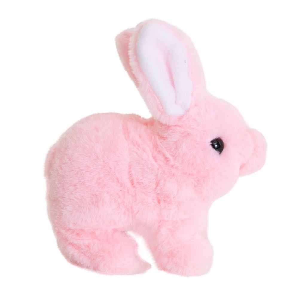 Jucarie de plus interactiva, Puffy Friends, Iepuras cu casuta, Roz