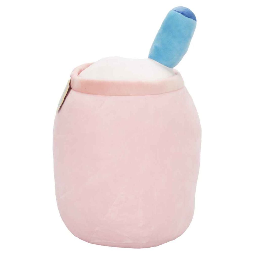 Jucarie de plus, Puffy Friends, Cana cu pai, Roz, 35 cm