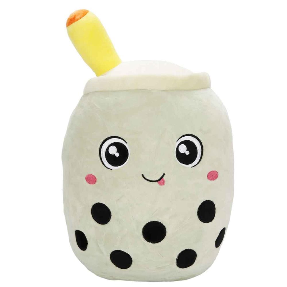 Jucarie de plus, Puffy Friends, Cana cu pai, Verde, 35 cm