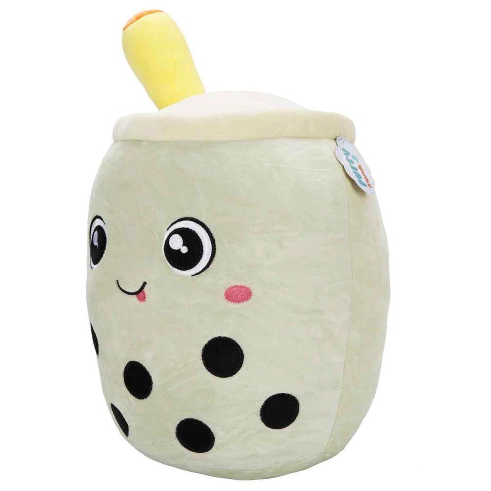 Jucarie de plus, Puffy Friends, Cana cu pai, Verde, 35 cm