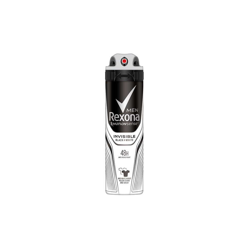Deodorant antiperspirant spray Rexona Men Invisible Black White, 150 ml