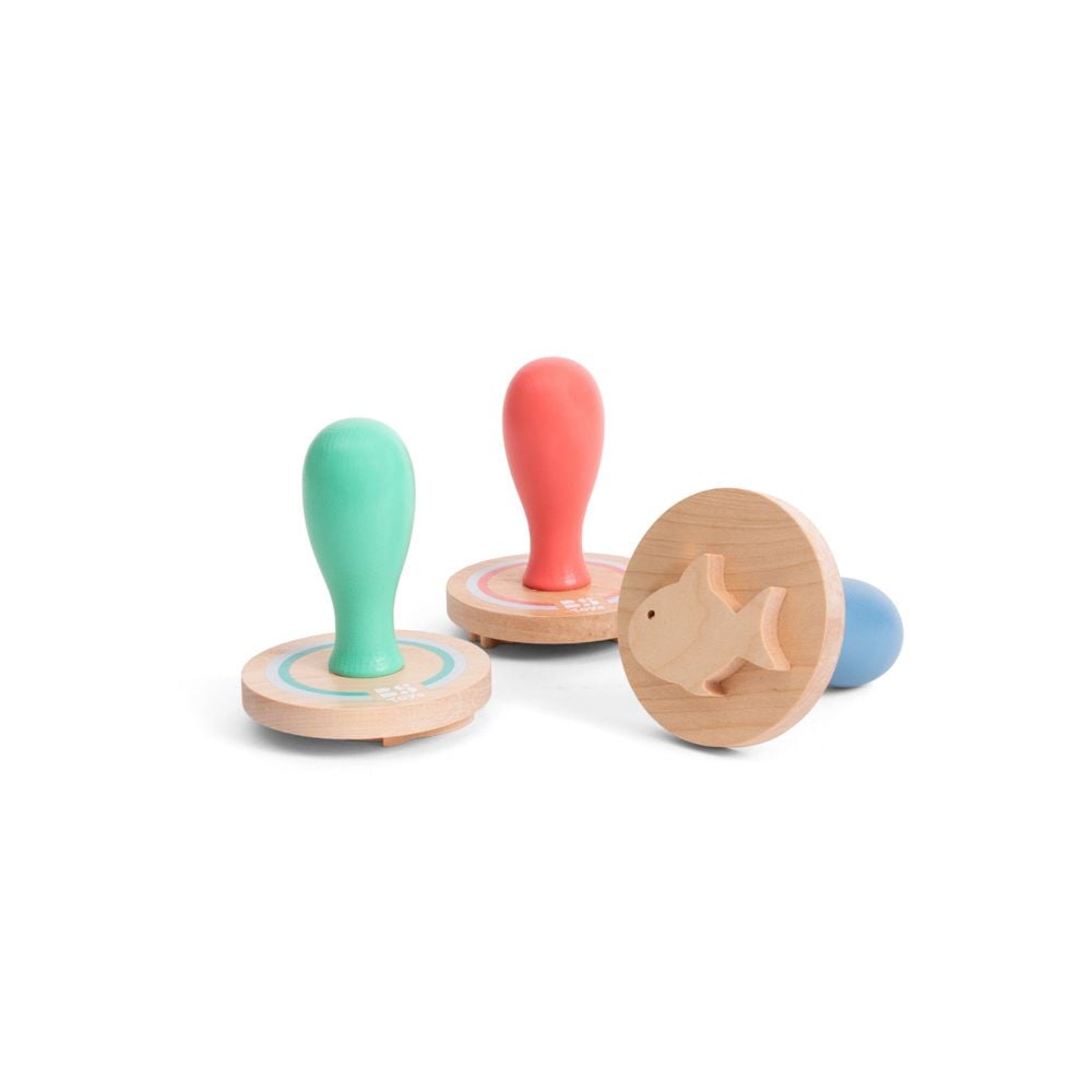 Stampile din lemn pentru nisip, BS Toys